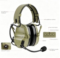 Casque de protection auditive électronique VILSFUL NH18 avec suppression du bruit ENC, étanche IPX5, conception tactique supra-auriculaire pour le travail