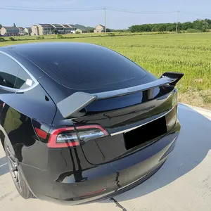 Araç gövde kiti ABS araba Spoiler kuyruk kanat CMST Tesla modeli 3 için araç bagaj Spoiler