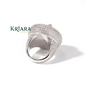 Bague en diamant or blanc argenté de qualité supérieure, élégante bague solitaire pour mariage, bijoux pour femmes, disponible au prix de gros - Product Image 1