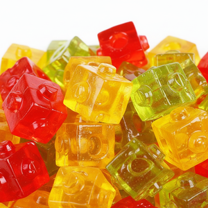 Bonbons Gélifiés en Forme de Blocs de Construction Colorés, <span class=keywords><strong>Prix</strong></span> Usine, Faible MOQ, Bonbons Halal Sucrés et Fruités en Vrac - Product Image 1