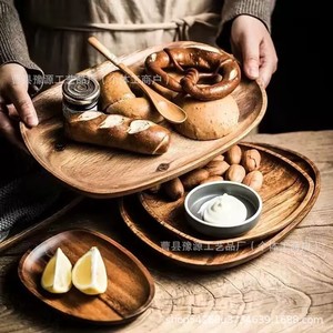 Productos de Calidad Seleccionada: Plato/Plato Redondo Creativo de Madera de Acacia Estilo Japonés para Frutos Secos - Product Image 4