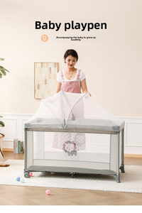 Lit bébé pliable multifonctionnel avec jouets et rangement, berceau portable pour nouveau-nés de 0 à 36 mois - Vente chaude - Product Image 6