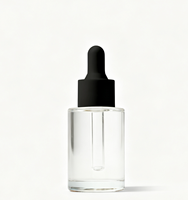 Vente en gros de flacons en verre transparent de 30 ml avec couvercle