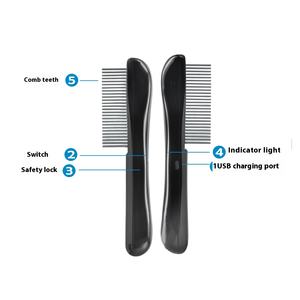 مشط تدليك شعر الحيوانات الأليفة من السيليكون الاحترافي ناعم وفعال في طرد البراغيث - Product Image 5