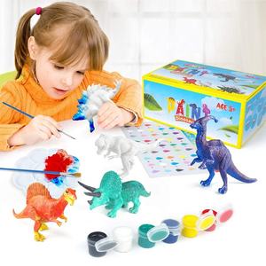 Juego de manualidades artísticas, Kit de pintura de dinosaurio, 10 figuritas de dinosaurio, decora <span class=keywords><strong>tu</strong></span> dinosaurio, crea un juguete de pintura del <span class=keywords><strong>mundo</strong></span> Dino - Product Image 3