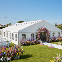 Tente de réception de luxe en verre transparent, imperméable, pour événements en plein air, romantique, pour mariage ou fête