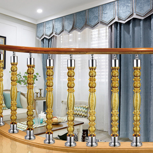 2020 Sang Trọng Nội Thất Prefinished Tinh Trụ Cột Lan Can Acrylic Lục Bình Cầu Thang Lan Can Cầu Thang Thiết Kế - Product Image 4