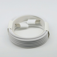 Cables de Carga Rápida C-C 3A al por Mayor, Blancos, 1M, Trenzados, Tipo-C, para iPhone 15, 16, 17
