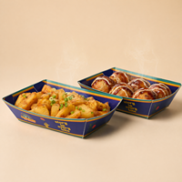 Barquettes jetables en papier pour hot-dogs, frites, desserts et repas rapides – Boîtes en forme de bateau pour snacks