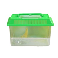 Aquarium portable en plastique transparent, petit aquarium de voyage, habitat pour tortues, design moderne et mini
