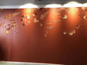 Moderne 3D-Lederschnitzerei Glühender Hintergrund Wand paneel Hochwertige Inneneinrichtung Wasserdicht Feuerfest und feuchtigkeit beständig - Product Image 4