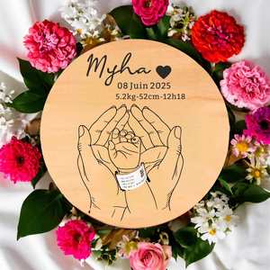 Porte-bracelet de naissance personnalisé pour bébé, cadeau souvenir pour nouveau-né - Product Image 6