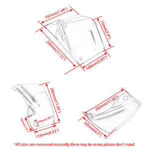 Accessori <span class=keywords><strong>Moto</strong></span>: Coperture Laterali <span class=keywords><strong>per</strong></span> Batteria Compatibili con Yamaha V-Star XVS400 XVS650 Dragstar DS400 DS650 Custom Classic - Product Image 3