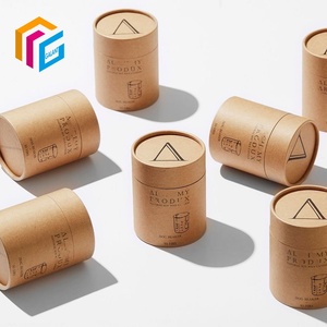 Boîte ronde en papier kraft personnalisée avec étiquette privée, emballage de bocal et de bouteille <span class=keywords><strong>cylindrique</strong></span>, tube en papier - Product Image 6