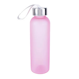 Bouteille d'eau en verre borosilicaté 400/500ml marqueur de temps sans BPA étanche rappel citations fêtes réutilisable fabriqué directement - Product Image 3