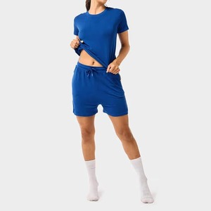 Shorts d'été sportifs pour femmes, nouvelle mode professionnelle, respirants, en molleton de coton, avec cordon de serrage, taille élastique, coupe ajustée, avec poches - Product Image 5