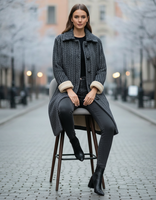 Suéter Abierto de Cachemira Pura para Mujer, Ultra Suave, Ligero, Tejido de Invierno, Elegante, Moderno, Cálido y Lujoso