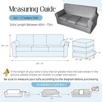 MeiMeileo Housse de canapé 4 pièces en velours uni, 3 coussins, respirante, anti-poussière, lavable, extensible, douce (gris foncé)