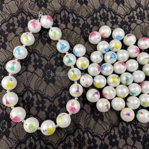 Cuentas <span class=keywords><strong>de</strong></span> goma <span class=keywords><strong>de</strong></span> mascar con estampado <span class=keywords><strong>de</strong></span> <span class=keywords><strong>princesa</strong></span> mixta <span class=keywords><strong>de</strong></span> 20mm, cuentas redondas <span class=keywords><strong>de</strong></span> perlas <span class=keywords><strong>de</strong></span> Abs mate DIY para fabricación <span class=keywords><strong>de</strong></span> joyas, accesorios <span class=keywords><strong>de</strong></span> bolígrafo con cuentas, venta al por mayor - Product Image 1