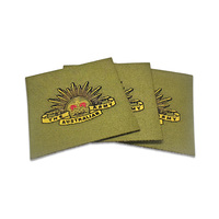 Étiquettes de col de vêtement en polyester tissé haute densité, écologiques, douces et confortables, personnalisables, étiquettes de lavage pour vêtements
