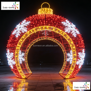 Bola de Navidad LED grande iluminada para exteriores, bola de luz LED para decoración navideña en exteriores - Product Image 3