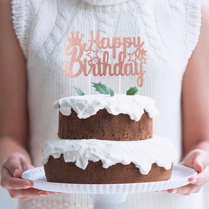 กระดาษตกแต่งคัพเค้กสุขสันต์วันเกิด<span class=keywords><strong>เจ้า</strong></span><span class=keywords><strong>หญิง</strong></span>กระดาษสีรุ้งสีทองตกแต่งคริสต์มาสแบบกำหนดเอง - Product Image 6