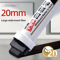 Marqueur effaçable rechargeable à bout plat à base d'eau extra-large 20mm à tête large pour tableau blanc Marqueur Pop Pen pour professeur de planche à dessin