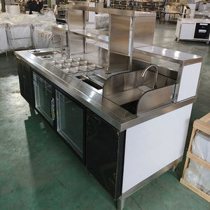 Comptoir de préparation et de réfrigération pour bubble tea, équipement de bar et comptoir à lait - Product Image 5