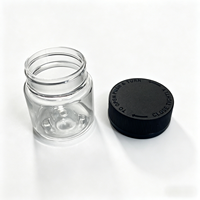 Pot en plastique transparent antivol de qualité alimentaire pour animaux de compagnie, 60 ml, 100 ml, 120 ml, avec bouchon inviolable à l'épreuve des enfants