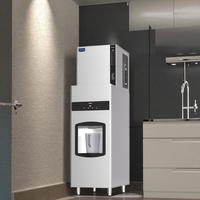 Machine à glaçons commerciale en acier inoxydable 180 kg/24h 22*22*22 mm avec distributeur, machine à glaçons automatique avec distributeur