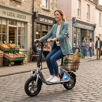 Trottinette électrique adulte avec siège U2, trottinette électrique urbaine avec panier, trottinette électrique portable pour la ville