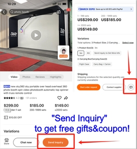 Buồng Chụp Ảnh Sky360 Sky Xách Tay Mới Trên Đầu 360 Máy Quay Video Tự Động Quay Đầu Xoay Với Giàn Điều Khiển Từ Xa - Product Image 2