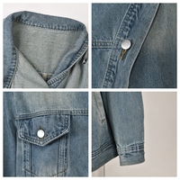 Veste en jean chic et unique pour femme, style streetwear moto, boutonnée, sexy, décontractée, coupe irrégulière, pour l'automne et l'hiver