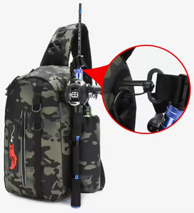Sac à dos multifonctionnel étanche pour la pêche à la carpe Sac à dos de pêche de grande capacité avec pochette pour porte-canne - Product Image 1