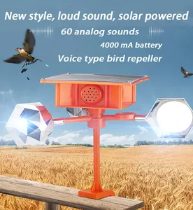 Giardino di alta qualità voce esterna mulino a vento piccione spaventatore uccello deterrente solare riflettente vento guida repellente per uccelli