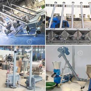 Poultry Feed <b>Incline</b> Sawdust Rice Mill Mini Stainless Steel Flour <b>Auger</b> Screw <b>Conveyor</b> Feeder <b>with</b> <b>Hopper</b> - Product Image 2