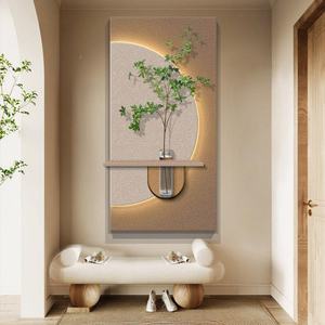 Lámpara de Pared 3D con Diseño de Pintura Abstracta en Piedra Arenisca, Decoración para Entrada, Hogar, Pasillo, Arte Mural LED Personalizado - Product Image 4