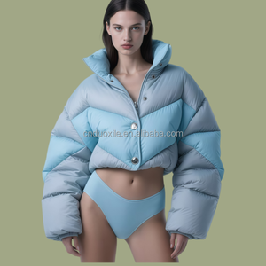 Veste Courte Matelassée <span class=keywords><strong>de</strong></span> Luxe en Duvet d'Oie pour Femme, Écologique, <span class=keywords><strong>de</strong></span> Qualité Hiver, pour le <span class=keywords><strong>Ski</strong></span> et les Activités <span class=keywords><strong>de</strong></span> Plein Air - Product Image 3