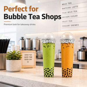 Gobelet jetable en plastique PP extra large de 23,4 cm, 34 oz, épaissi, pour thé au lait, fête, avec logo personnalisé pour anniversaire, café, milkshake - Product Image 2