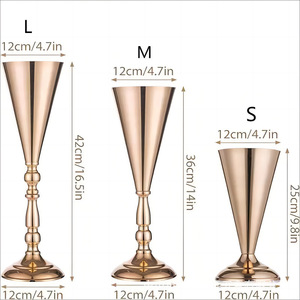 Vase à fleurs artificielles classique en fer <span class=keywords><strong>pour</strong></span> <span class=keywords><strong>table</strong></span>, support <span class=keywords><strong>de</strong></span> 12 cm, doré, <span class=keywords><strong>décoration</strong></span> <span class=keywords><strong>de</strong></span> <span class=keywords><strong>table</strong></span>, centre <span class=keywords><strong>de</strong></span> <span class=keywords><strong>table</strong></span> <span class=keywords><strong>pour</strong></span> anniversaire - Product Image 4