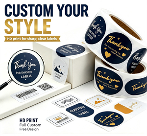 Autocollant rond personnalisé de qualité supérieure, respectueux de l'environnement, avec logo, découpé à la forme, auto-adhésif, impression numérique, étiquette en vinyle imperméable - Product Image 2
