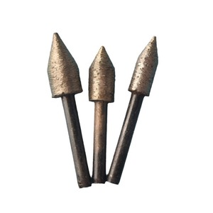 Diamond <b>Sintered</b> Grinding Head For <b>Stone</b> Marble Engraving High Accuracy Bullet Shaped Conical Tip - Product Image 1