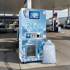 Machine à glaçons entièrement automatique avec ensachage, distributeur d'eau et de glaçons par osmose inverse, machine distributrice de glaçons avec ensachage automatique - Product Image 1