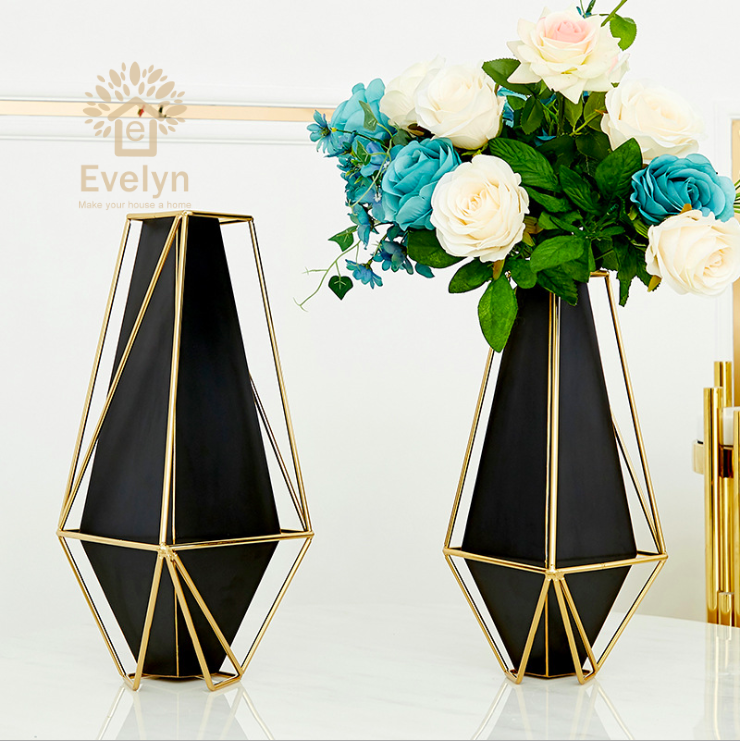 Готовые к отправке металлические вазы, подставка, цветочные вазы для стола, центральные части, свадебное украшение