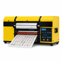 Printer UV DTF A3 30cm 2 Head All in One Printer Stiker UV Plastik PVC Kartu ID XP600 A3 Printer DTF UV Dengan Laminator