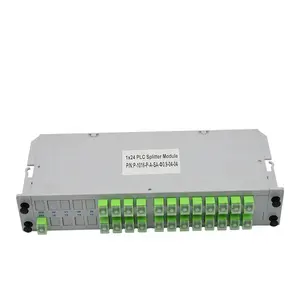 Divisor PLC de baja pérdida de inserción 1x8 1x16 1x32 caja divisora LGX de metal con adaptador de fibra SC divisor de fibra óptica