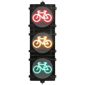 300毫米高通量RYG自行车12v 24v发光二极管闪烁交通信号Ip65道路交通信号
