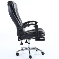 Chaise de bureau exécutive ergonomique FlameGlow B15 au design moderne, en cuir PU, avec accoudoirs pivotants réglables, pliable et réglable en hauteur