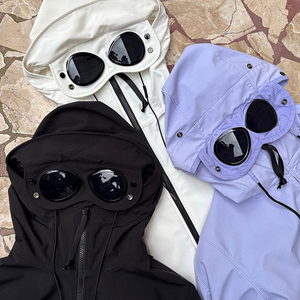 Clothing Manufacturer Custom Wholesale Streetwear Outdoor Windbreaker Hooded Waterproof Windproof <strong>Jacket</strong> with Sunglasses Lens - Product Image 4