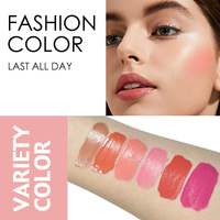 Fard à joues liquide maquillage en gros fard à joues rose de marque privée à haute teneur en pigment